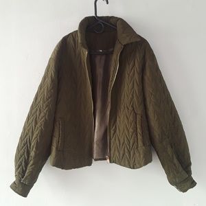 Quilted Dark green bomber jacket